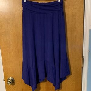 Chic Asymmetrical Blue Skirt